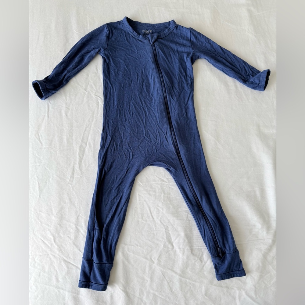 Kyte BABY Zippered Romper in Blue
